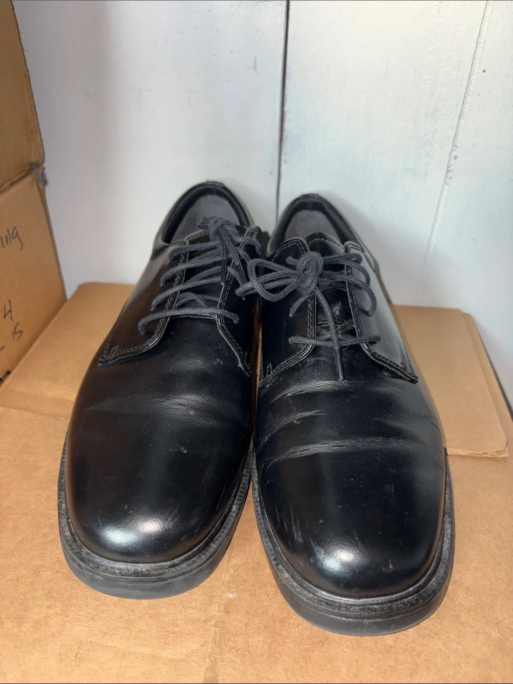 Nunn Bush Black Leather Derby Lace-Up Shoes size 8.5 M
